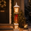 DREWNIANA LATARNIA LED 100CM